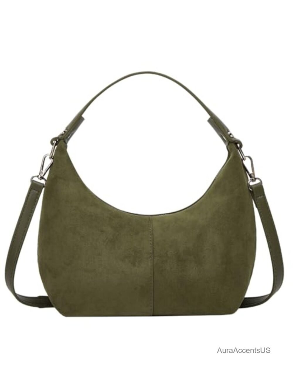Vintage Suede Crescent Bag Women Slouchy Shoulder Hobo Handbag Fall Retro Tote
